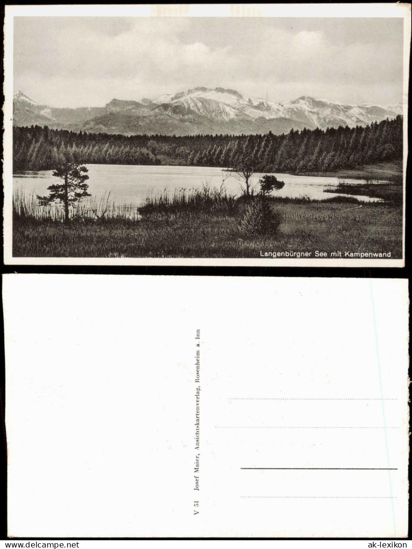 Ansichtskarte Kampenwand Langenbürgner See Mit Kampenwand 1956 - Autres & Non Classés