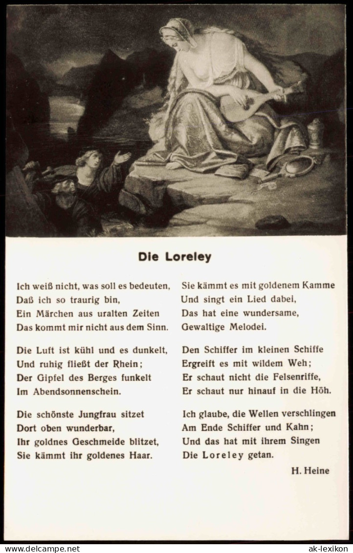 Ansichtskarte Sankt Goar Rheintal An Der Loreley Gemälde Mit Text 1964 - St. Goar