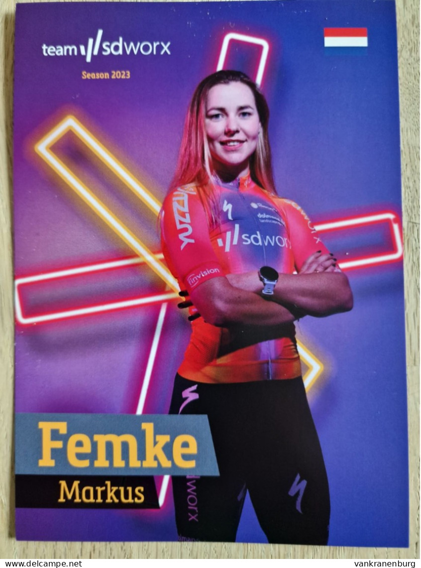 Card Femke Markus - Team SDWorx - SD Worx - 2023 - Cycling - Cyclisme - Ciclismo - Wielrennen - Cyclisme