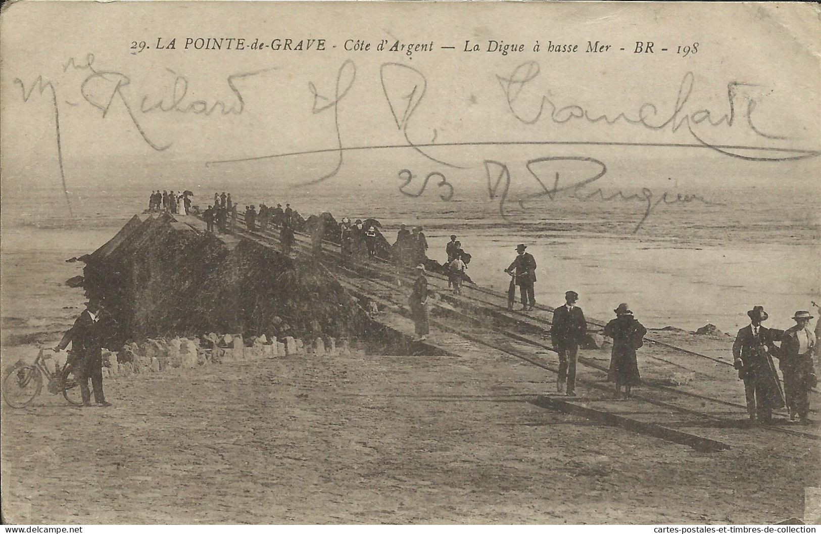 LA POINTE DE GRAVE , Côte D'Argent , La Digue à Basse Mer , 1918 , µ - Other & Unclassified