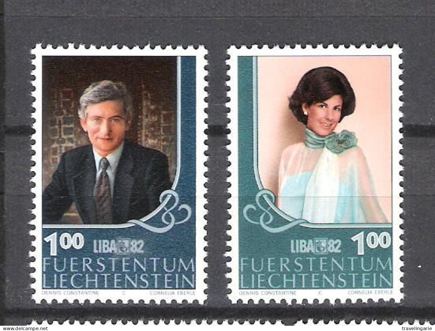 Liechtenstein 1982 "LIBA '82" Philatelic Exhibition (Prince And Princess)  ** MNH - Briefmarkenausstellungen