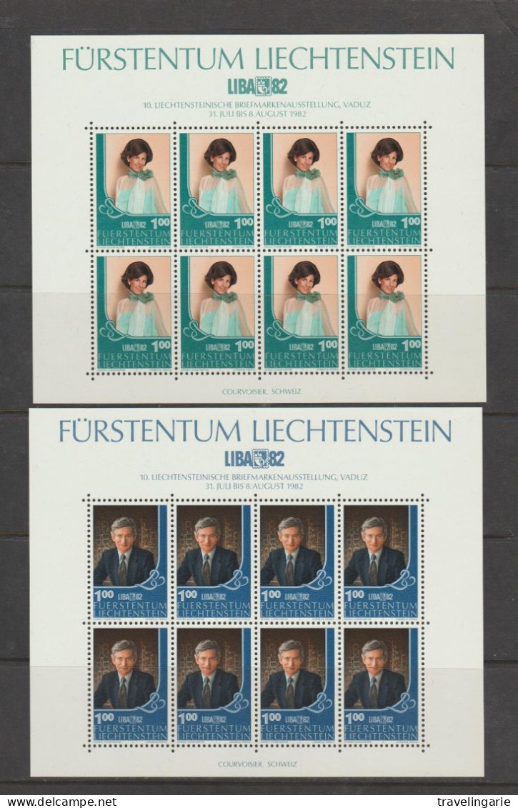 Liechtenstein 1982 "LIBA '82" Philatelic Exhibition (Prince And Princess)  ** MNH - Familles Royales