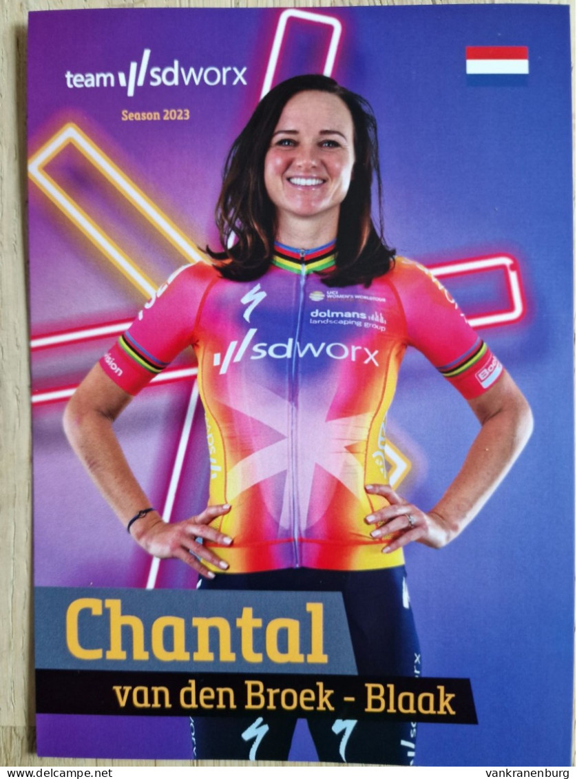 Card Chantal Van Den Broek-Blaak Team SDWorx - SD Worx - 2023 - Cycling - Cyclisme - Ciclismo - Wielrennen Chantal Blaak - Cyclisme