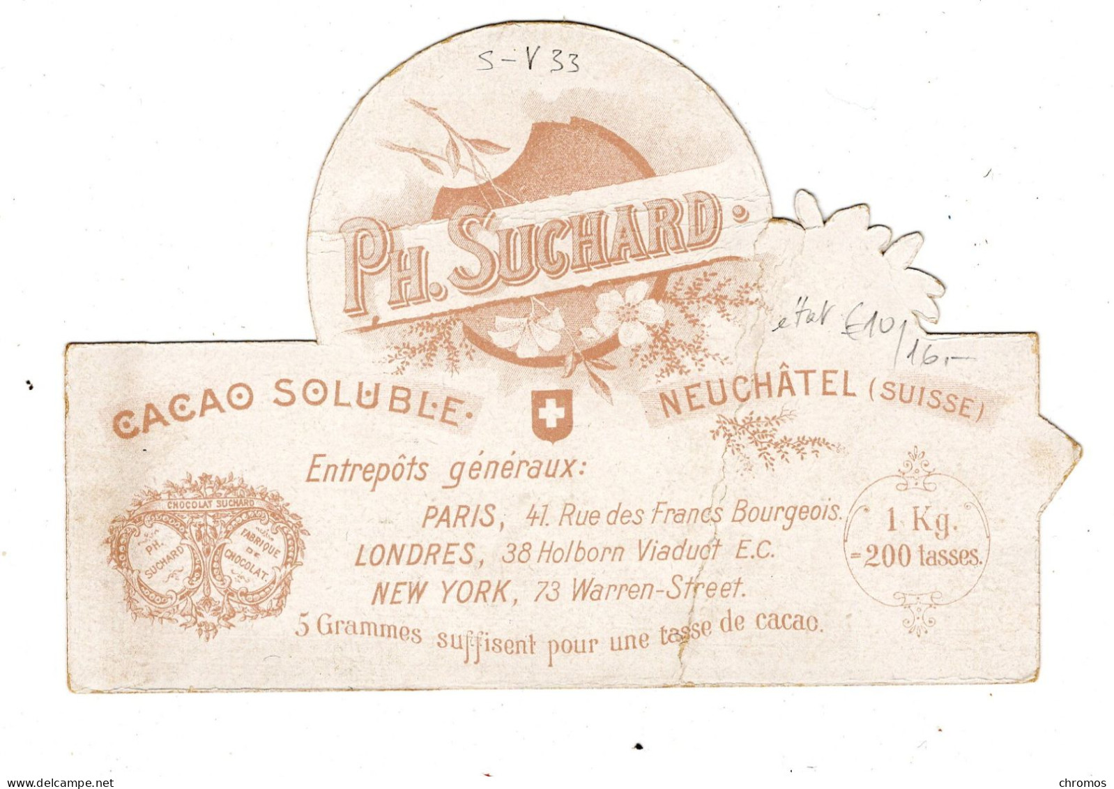 Chromo Découpi Chocolat Suchard, Divers 33 / K, Suisse, Schwyz - Suchard