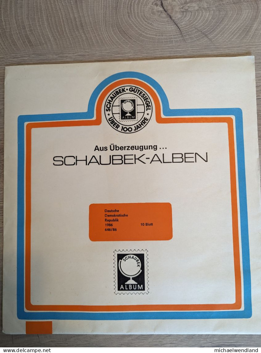 Original-Einleger Schaubek-Alben DDR 1986 - 10 Blatt - Pré-Imprimés