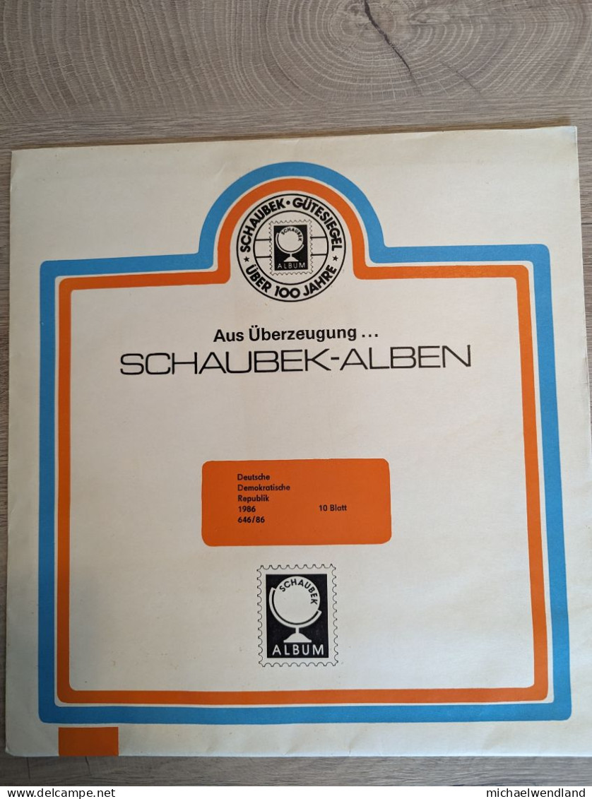 Original-Einleger Schaubek-Alben DDR 1986 - 10 Blatt - Vordruckblätter