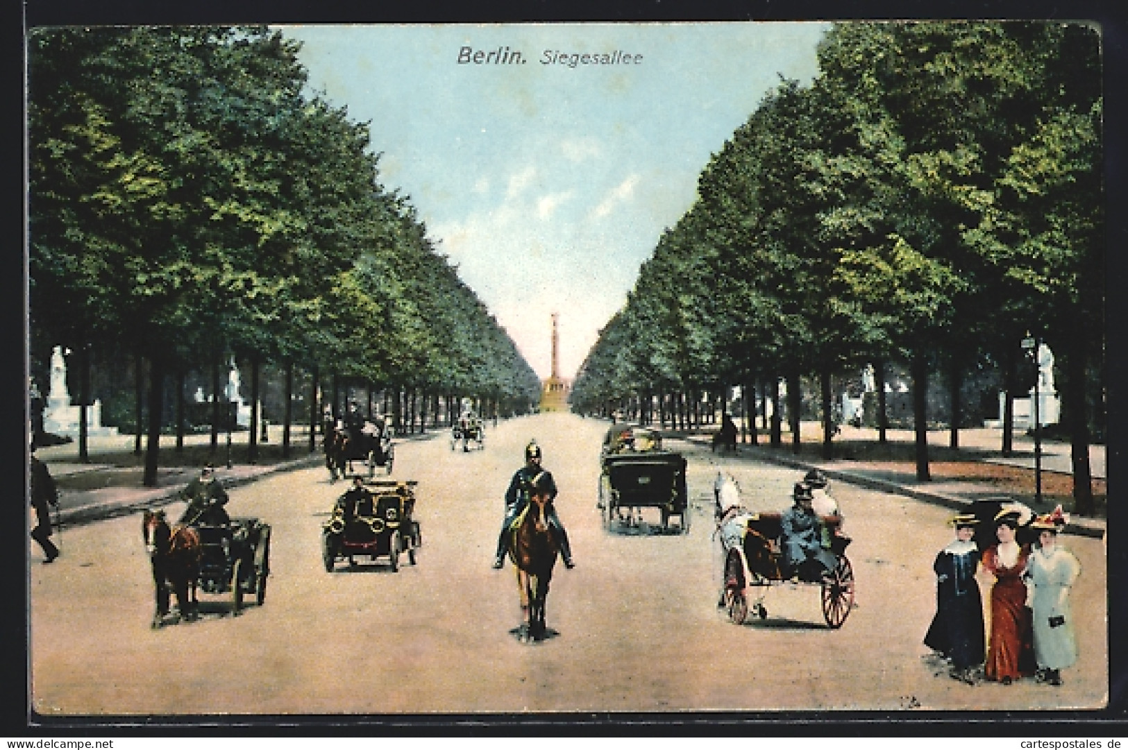 AK Berlin-Tiergarten, Blick In Die Siegesallee  - Dierentuin