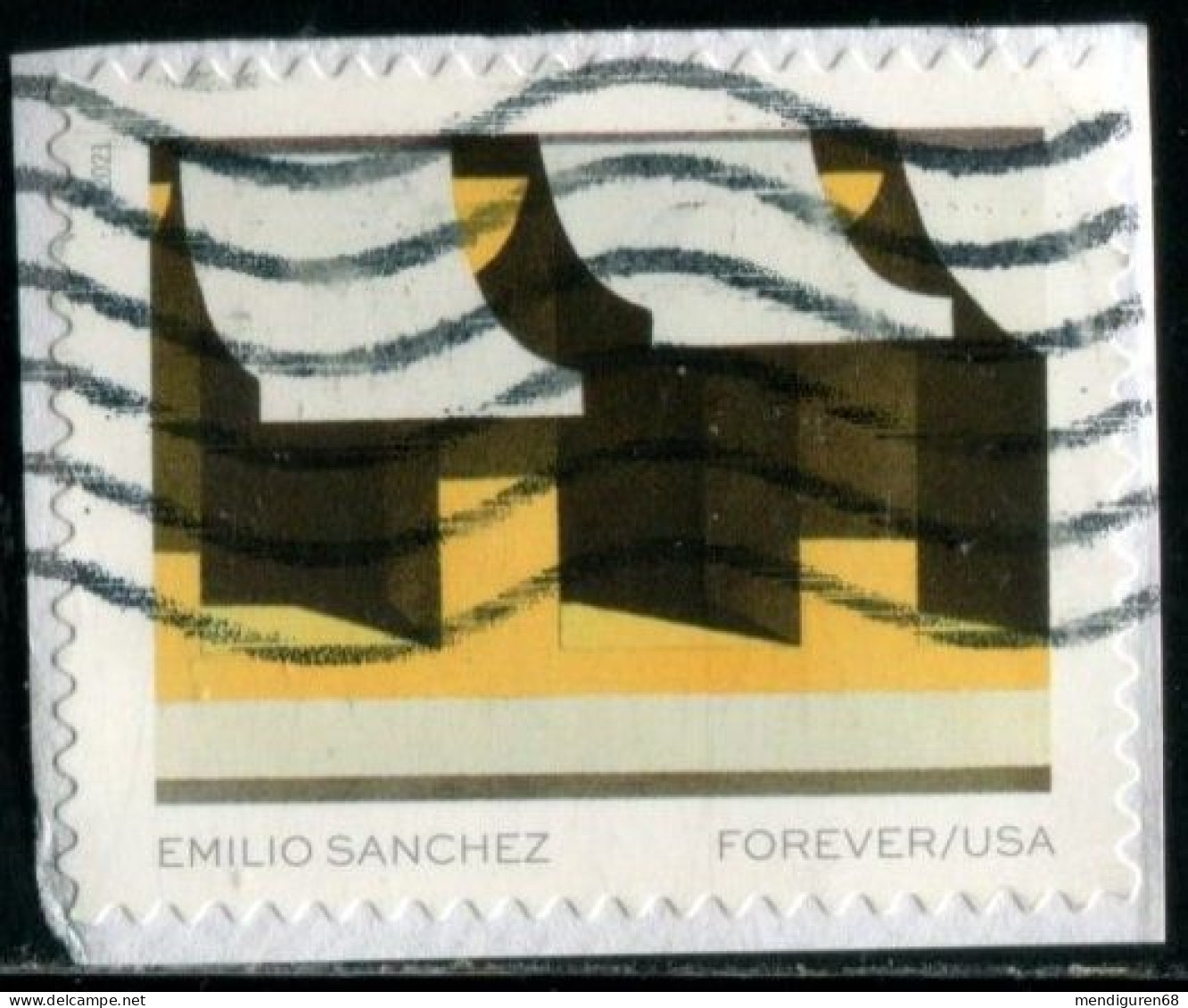 VEREINIGTE STAATEN ETATS UNIS USA 2021 ARTIST EMILIO SANCHEZ: LOS TOLDOS F USED ON PAPER SN 5594 MI 5827 YT 5436 - Used Stamps