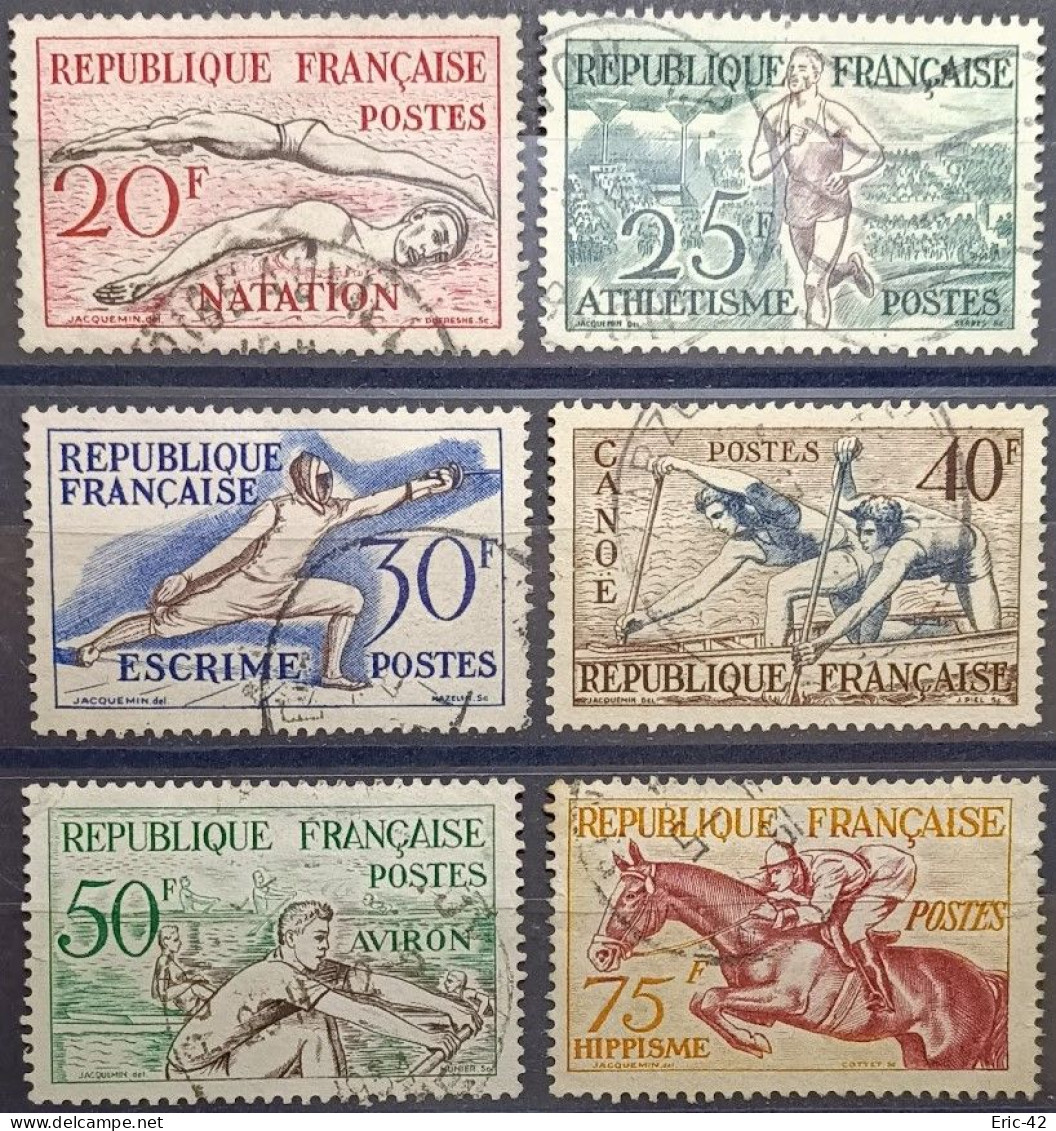 FRANCE N°960 à 965 Jeux Olympiques D’Helsinki. (USED) - Used Stamps