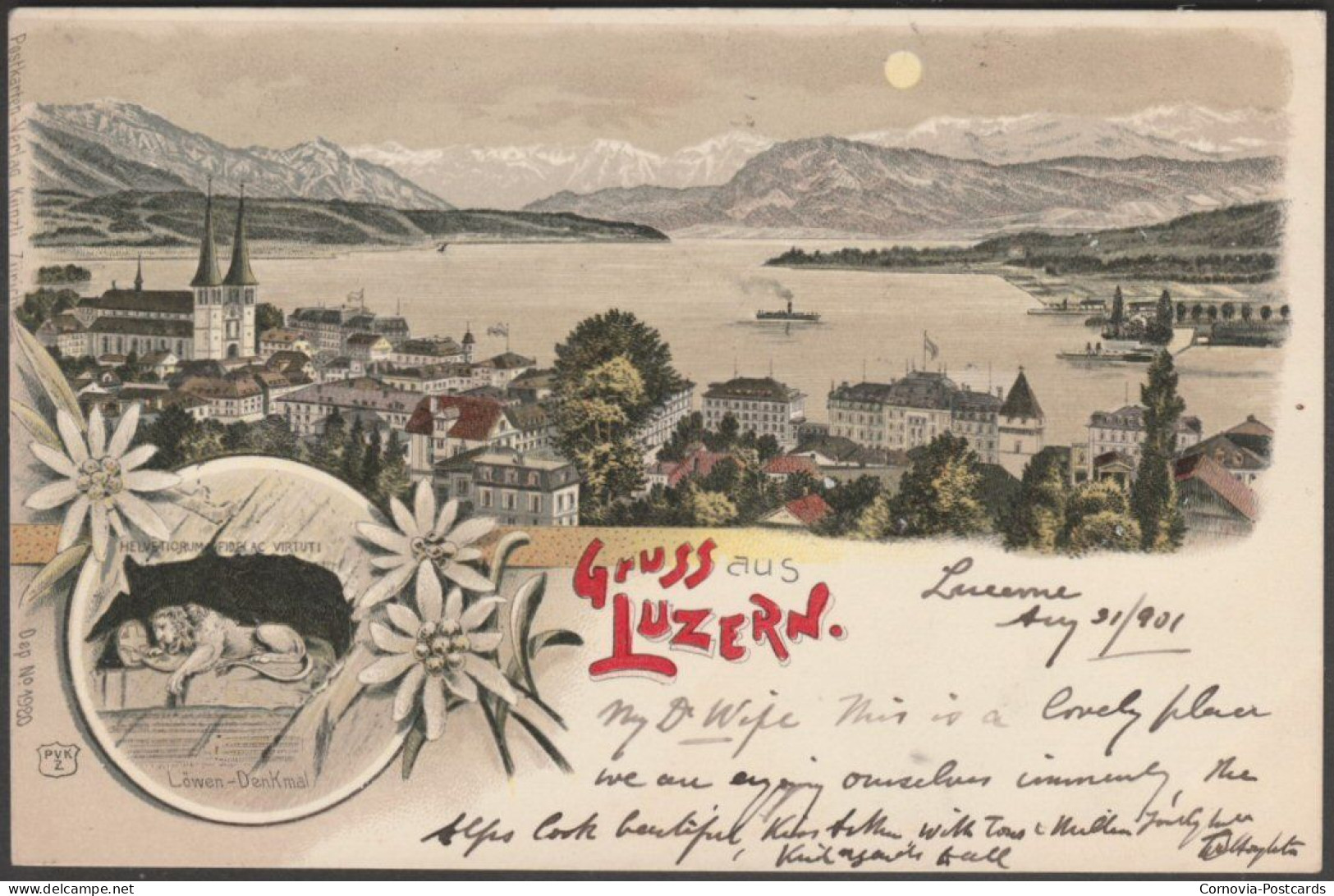 Gruss Aus Luzern, 1901 - Postkartenverlag Künzli AK - Lucerne