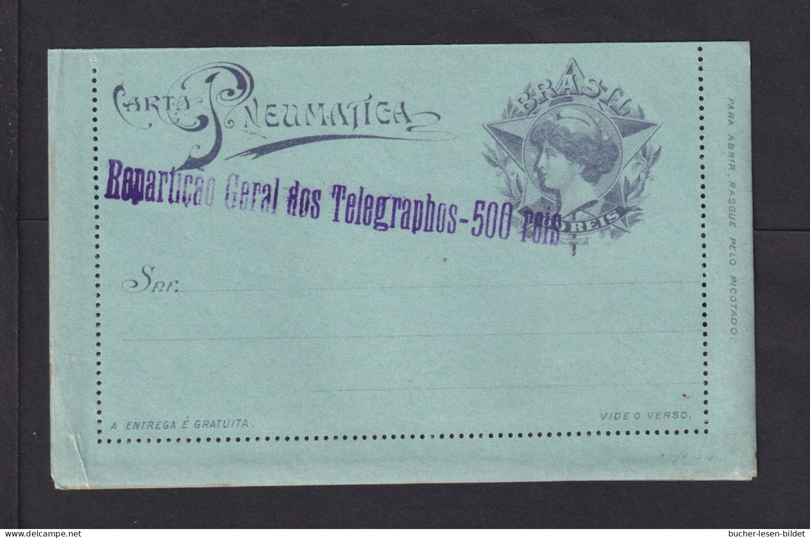 500 R. Überdruck-Rohrpost-Ganzsache (RK 3a) - Ungebraucht - Lettres & Documents