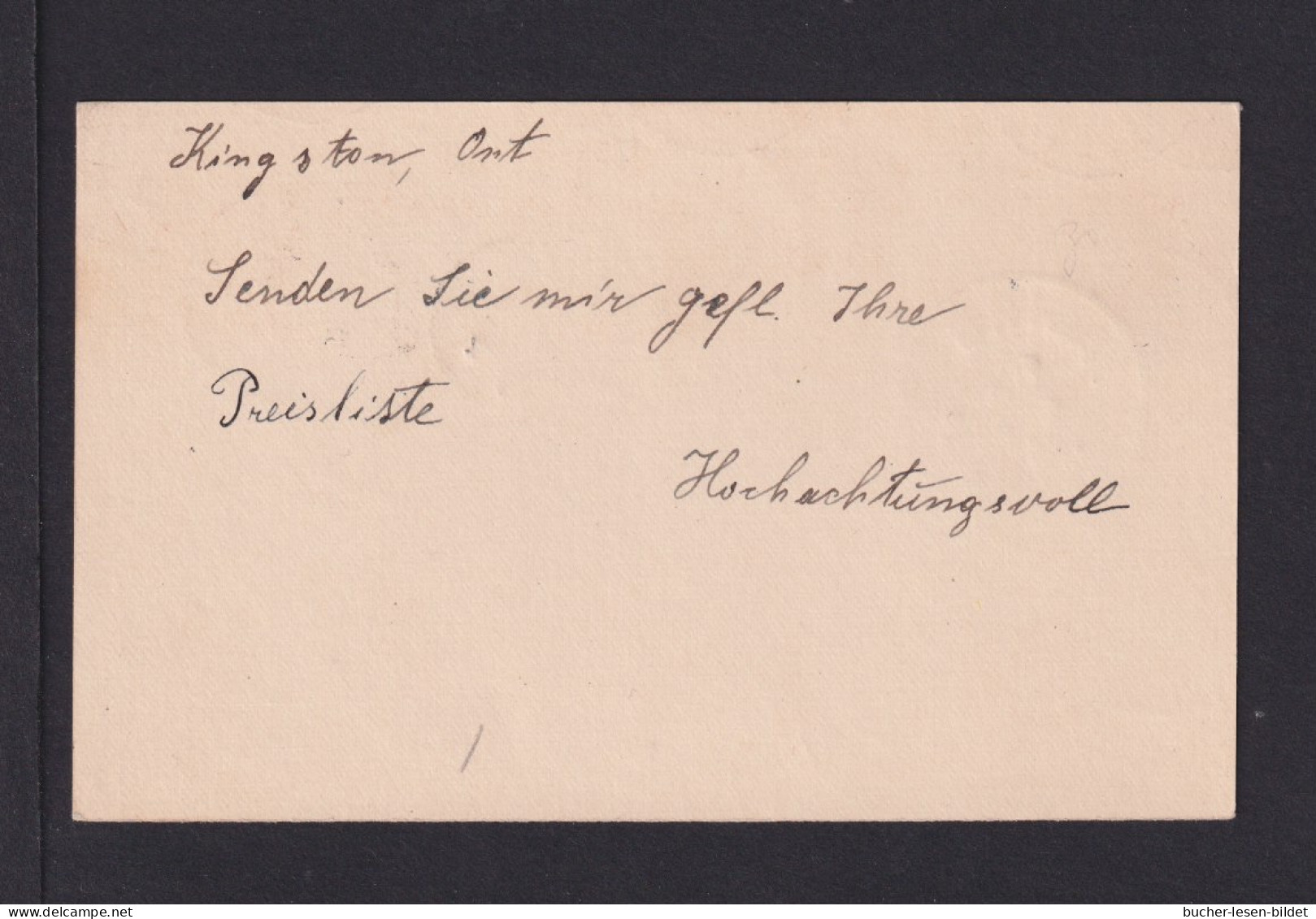 1899 - 2 C. Orange Ganzsache (P 21) Ab KINGSTON Nach München - Briefe U. Dokumente
