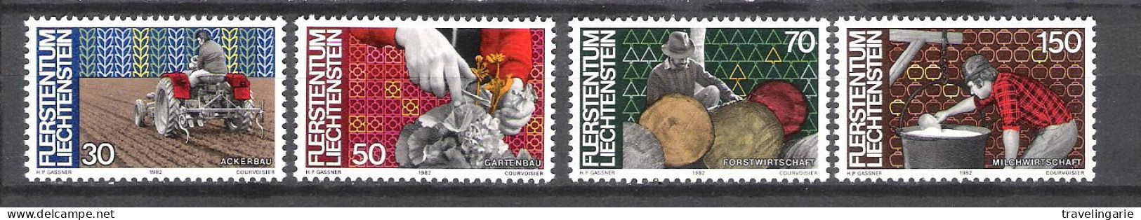 Liechtenstein 1982 Men And Work; Economy MNH ** - Unused Stamps