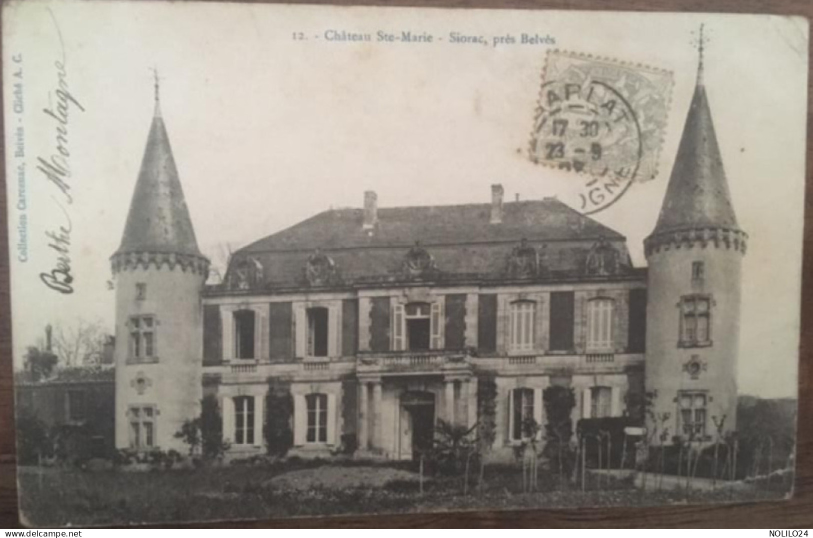 Cpa 24 Dordogne, Siorac, Château Sainte-Marie, Coll Carcenac, Dos Simple écrite - Autres & Non Classés