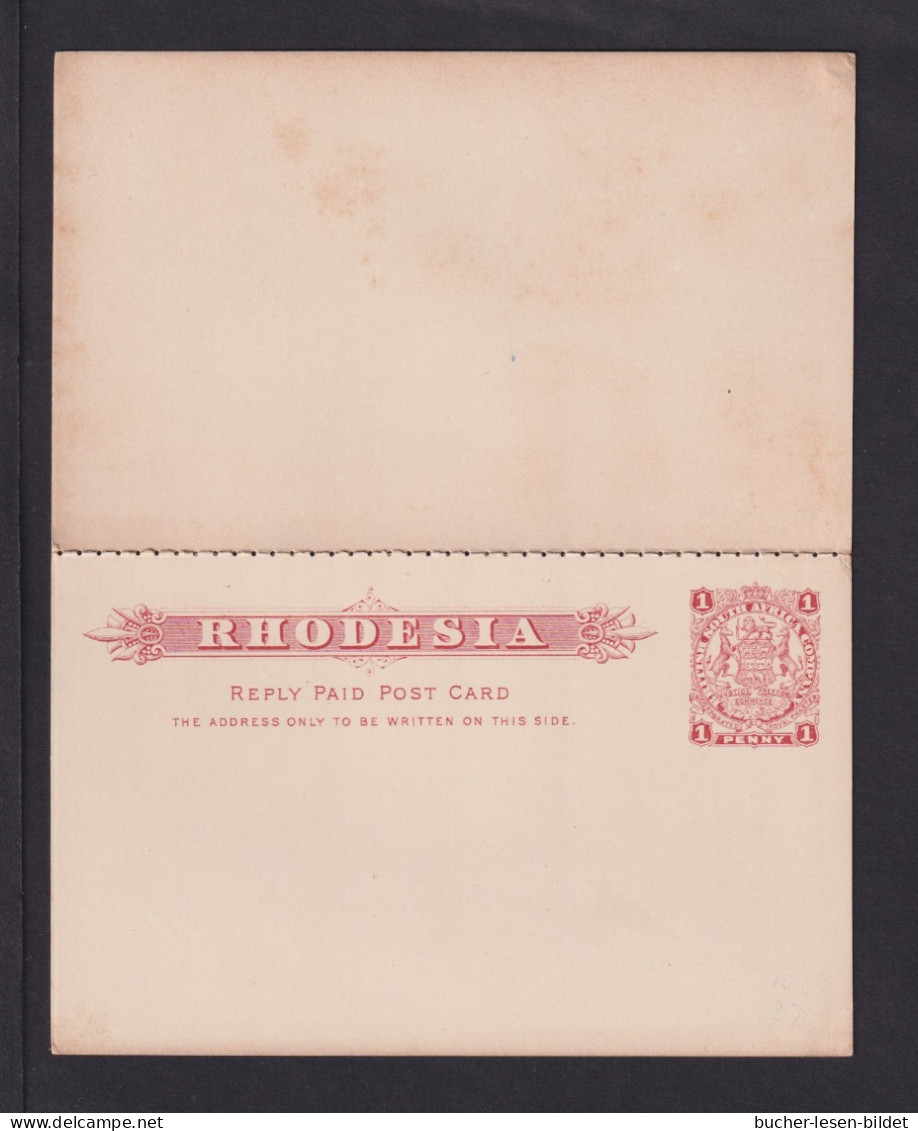 1 P. Wappen Rot Doppel-Ganzsache (P 10) - Ungebraucht - Northern Rhodesia (...-1963)