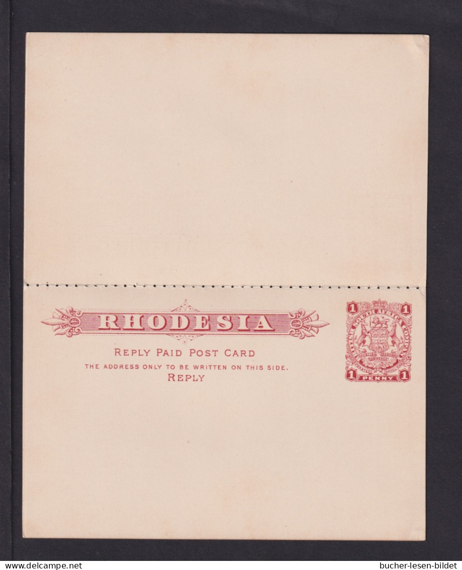 1 P. Wappen Rot Doppel-Ganzsache (P 10) - Ungebraucht - Northern Rhodesia (...-1963)