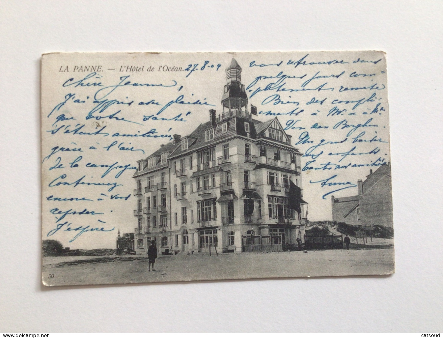 Carte Postale Ancienne (1904)  La Panne L’Hôtel De L’Océan - De Panne