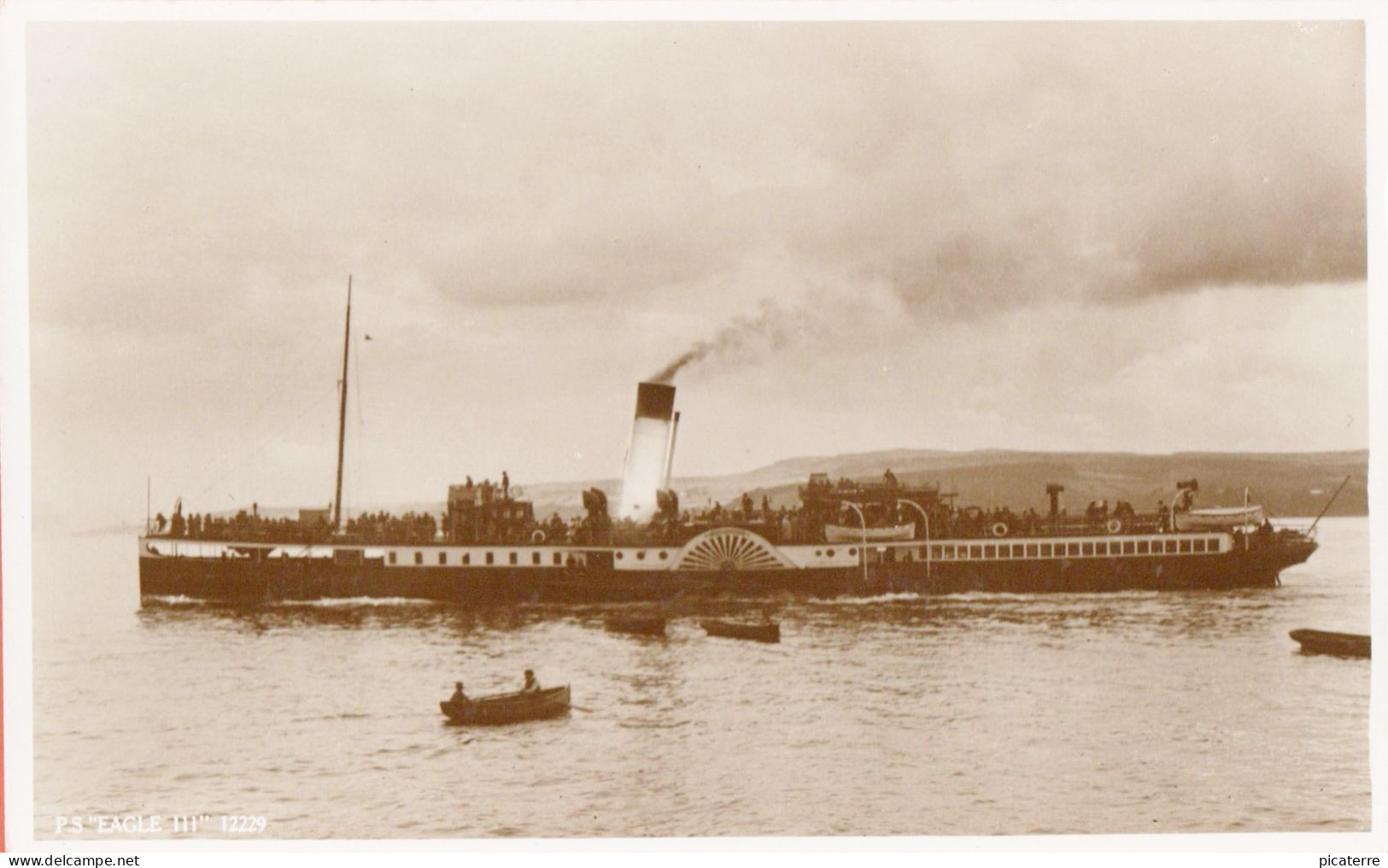 Paddle Steamer - EAGLE III 1910-1936 Clyde Steamer Mainly Used Glasgow-Rothesay (war Service 1916-1919/1939-1945) - Paquebots