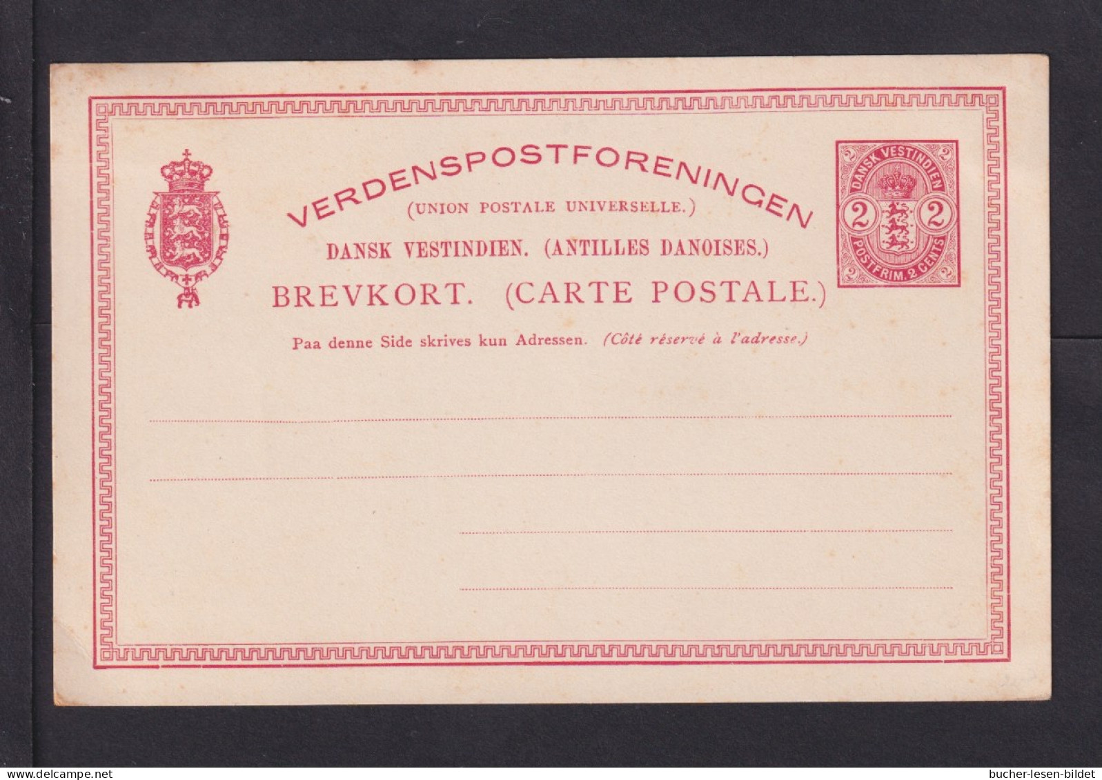 2 C. Ganzsache (P 16) - Ungebraucht - Denmark (West Indies)