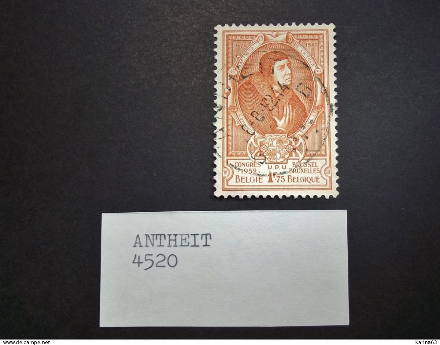Belgie Belgique - 1952 -  OPB/COB  N° 881-  1F75   - Obl.  ANTHEIT - 1952 - Used Stamps