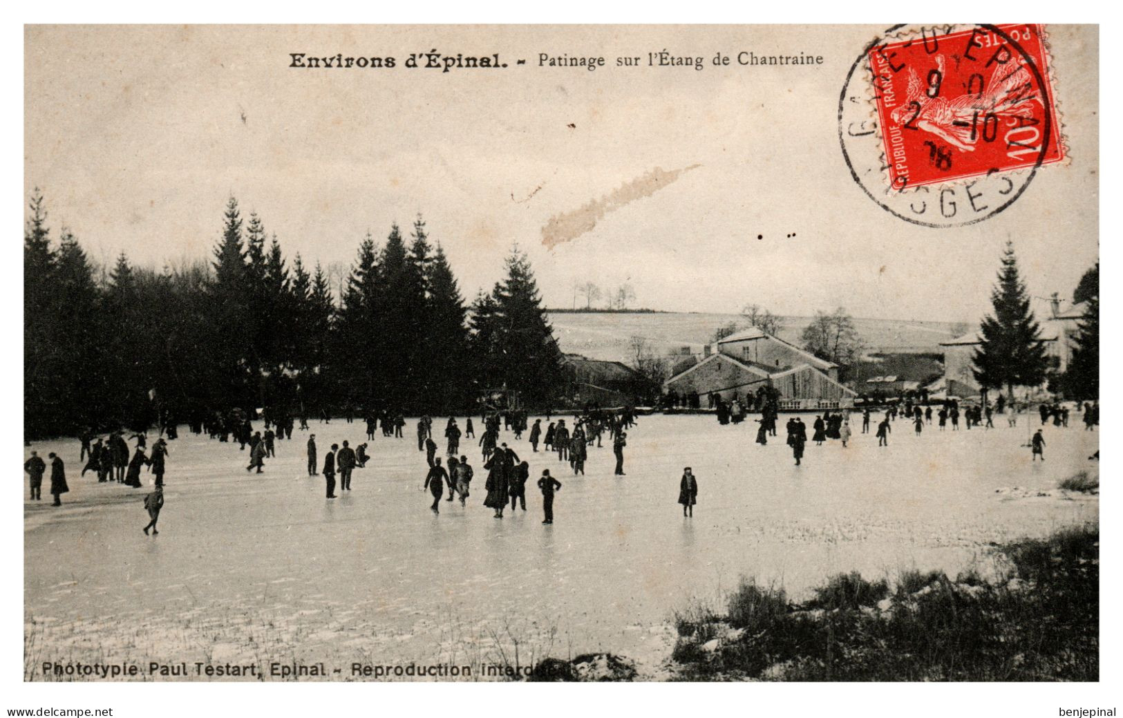 Environs D'Epinal - Patinage Sur L'Etang De Chantraine (Testart) - Epinal