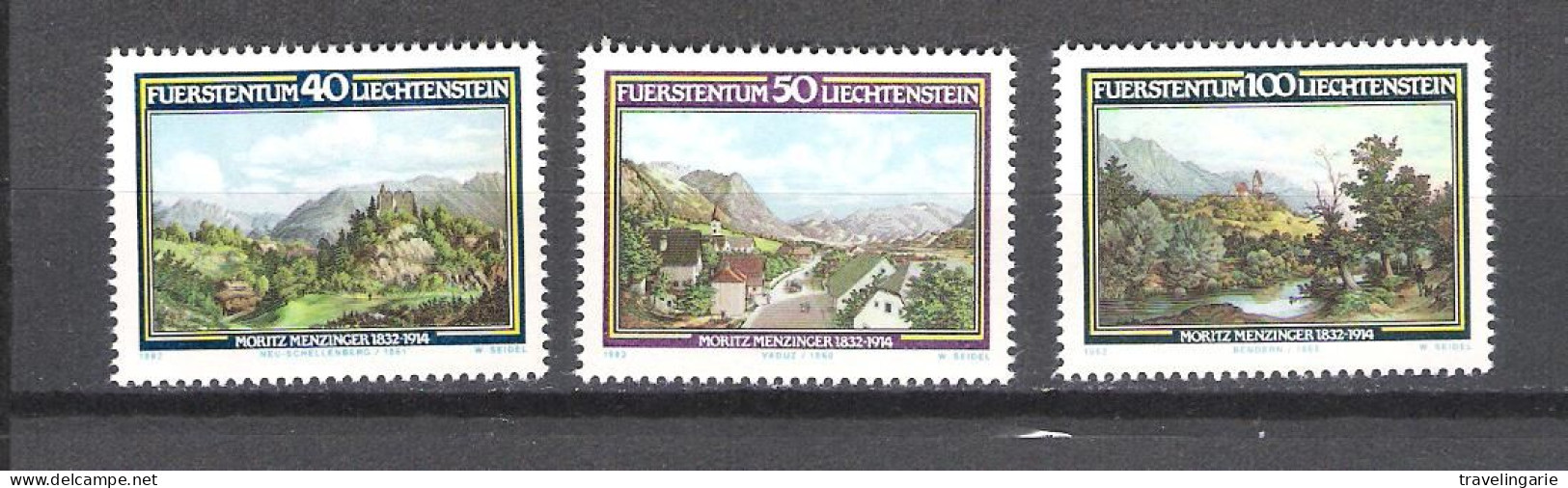 Liechtenstein 1982 Landscape Painter Moritz Menzinger MNH ** - Unused Stamps