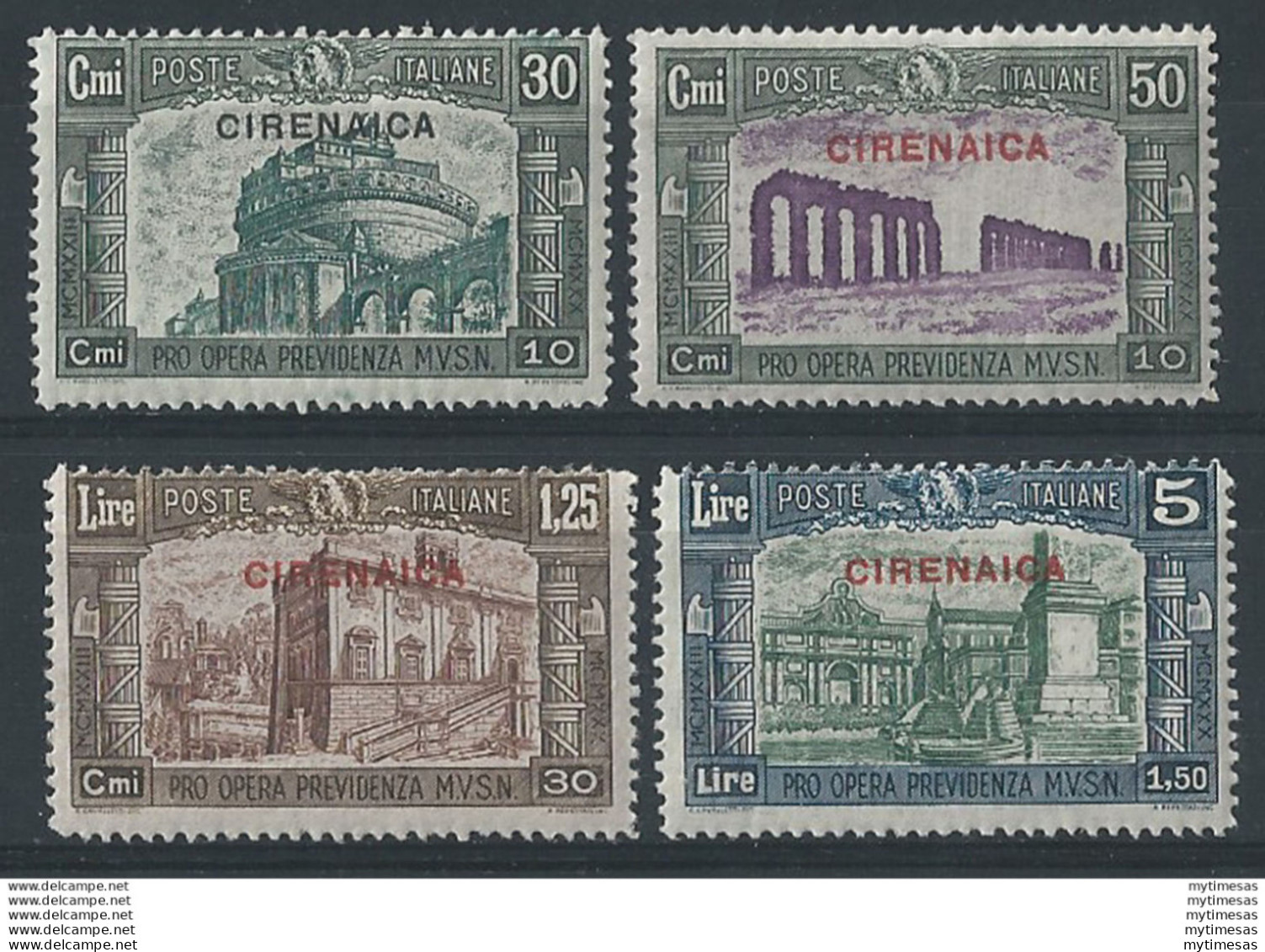 1930 Cirenaica Milizia III 4v. MNH Sassone N. 68/71 - Sonstige & Ohne Zuordnung