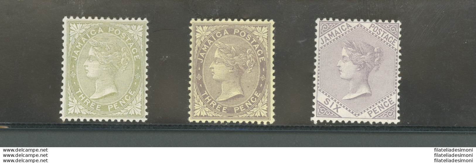 1905-11 JAMAICA - Stanley Gibbons N. 46- 47 - 52 - Watermark Mult Crown CA - MH* - Andere & Zonder Classificatie