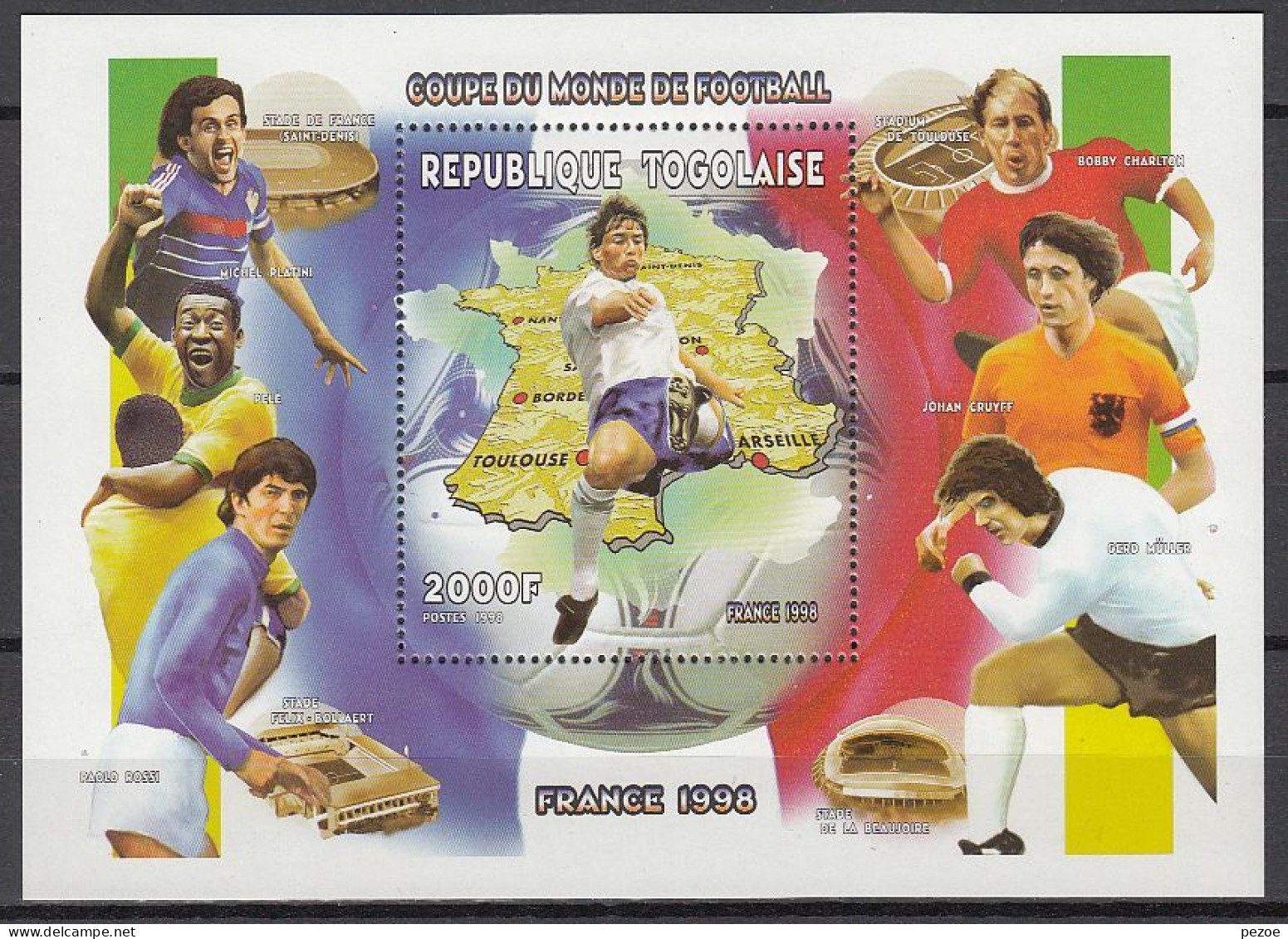 Football / Soccer / Fussball - WM 1998:  Togo   Bl ** - 1998 – France