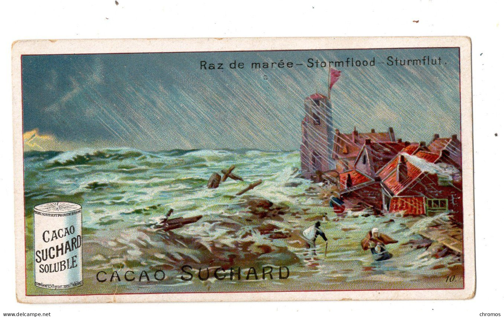 Chromo Chocolat Suchard, S 123 / 10, Assez Rare Serie Des Phénomènes Météorologiques - Suchard