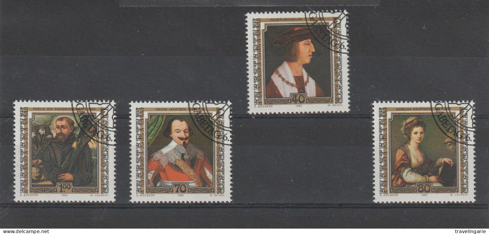 Liechtenstein 1982 Painting Famous Visitors (II) Used ° - Unused Stamps