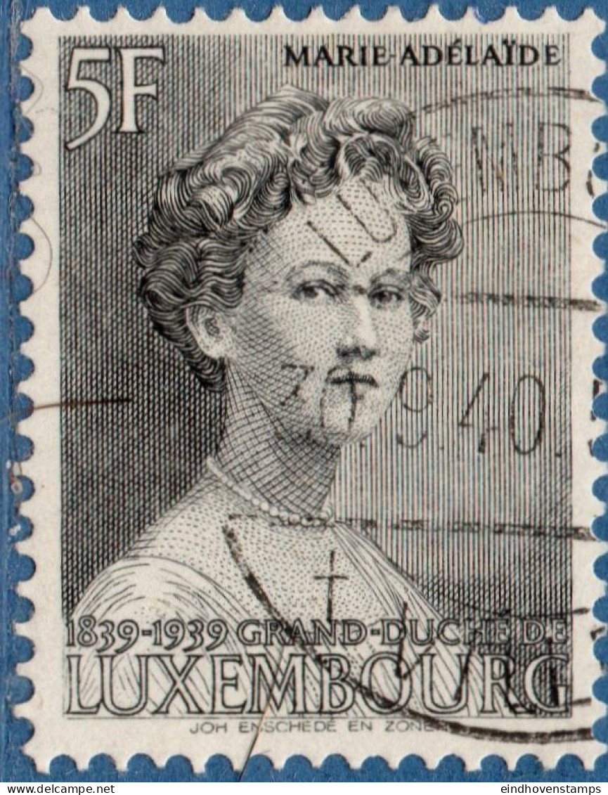 Luxemburg 1939 5 Fr Marie-Adelheid From Independance Issue, 1 Value Cancelled - 1926-39 Charlotte Right-hand Side