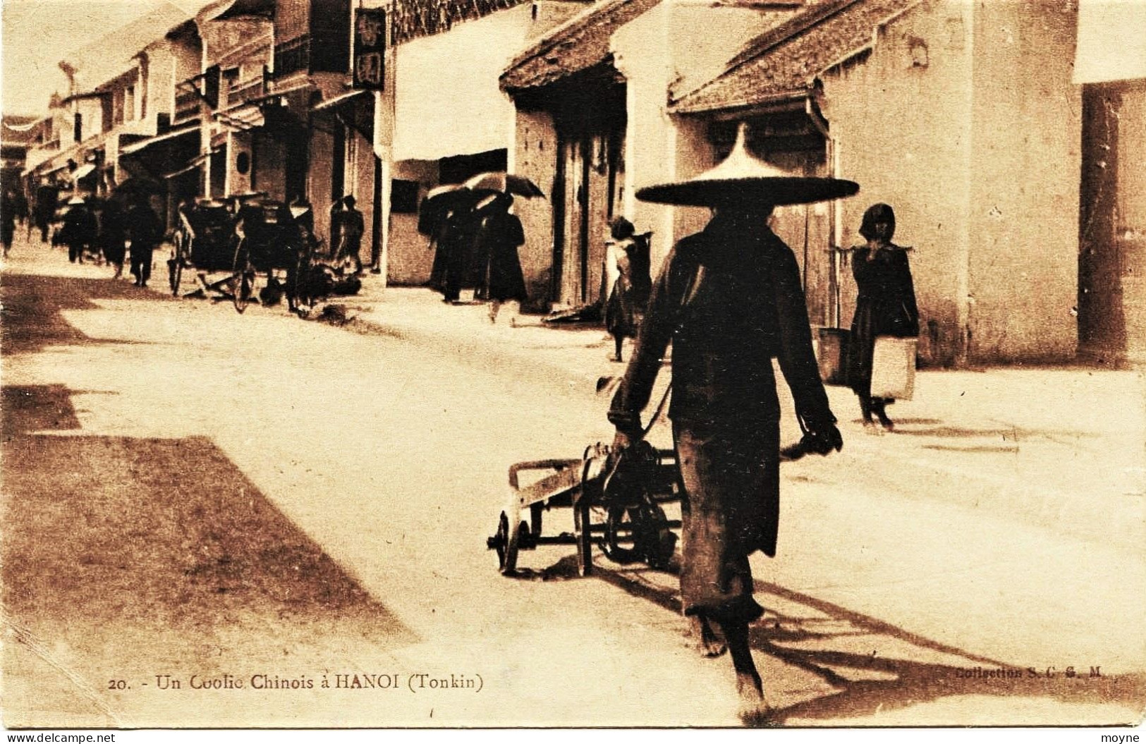 2519 -TONKIN - Viet-Nam  :  Un Coolie  Chinois à Hanoï   Cachet  SAIGON CENTRAL    Circulée En 1933 - Vietnam