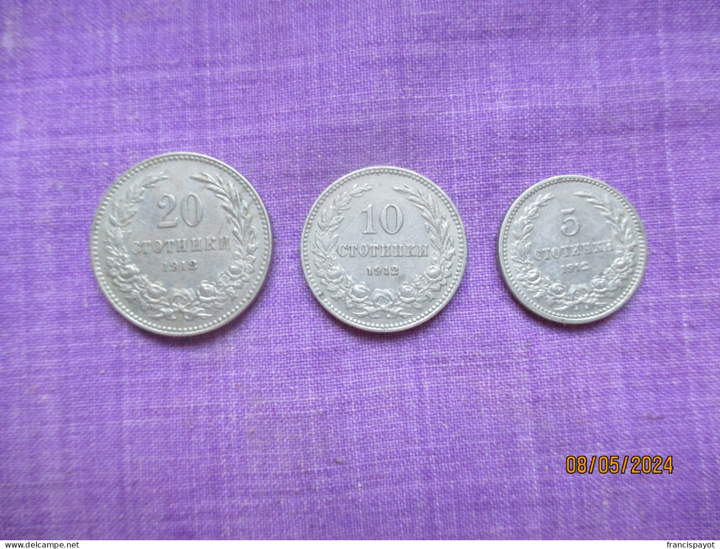 Bulgaria: 5, 10 & 20 Stotinki 1912 - Bulgarie