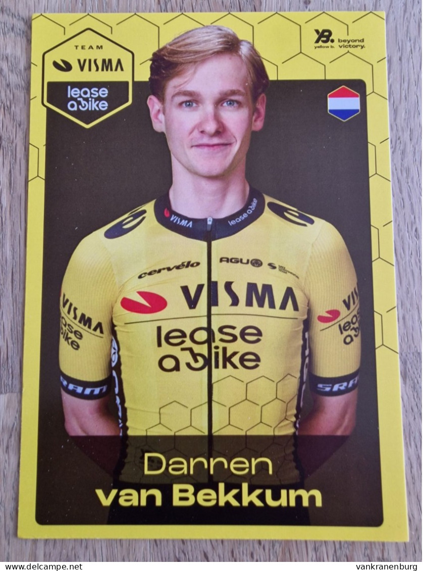 Card Darren Van Bekkum - Team Visma-Lease A Bike Development - 2024 - Cycling - Cyclisme - Ciclismo - Wielrennen - Cyclisme