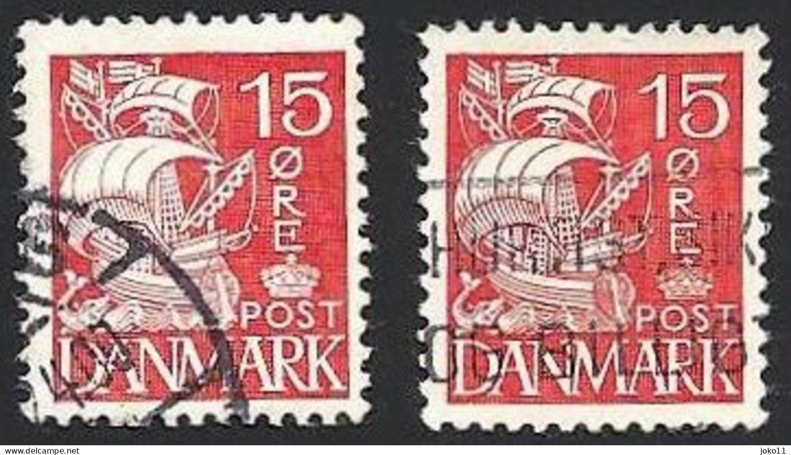 Dänemark 1933, Mi.-Nr. 202 Type II + III, Gestempelt - Oblitérés