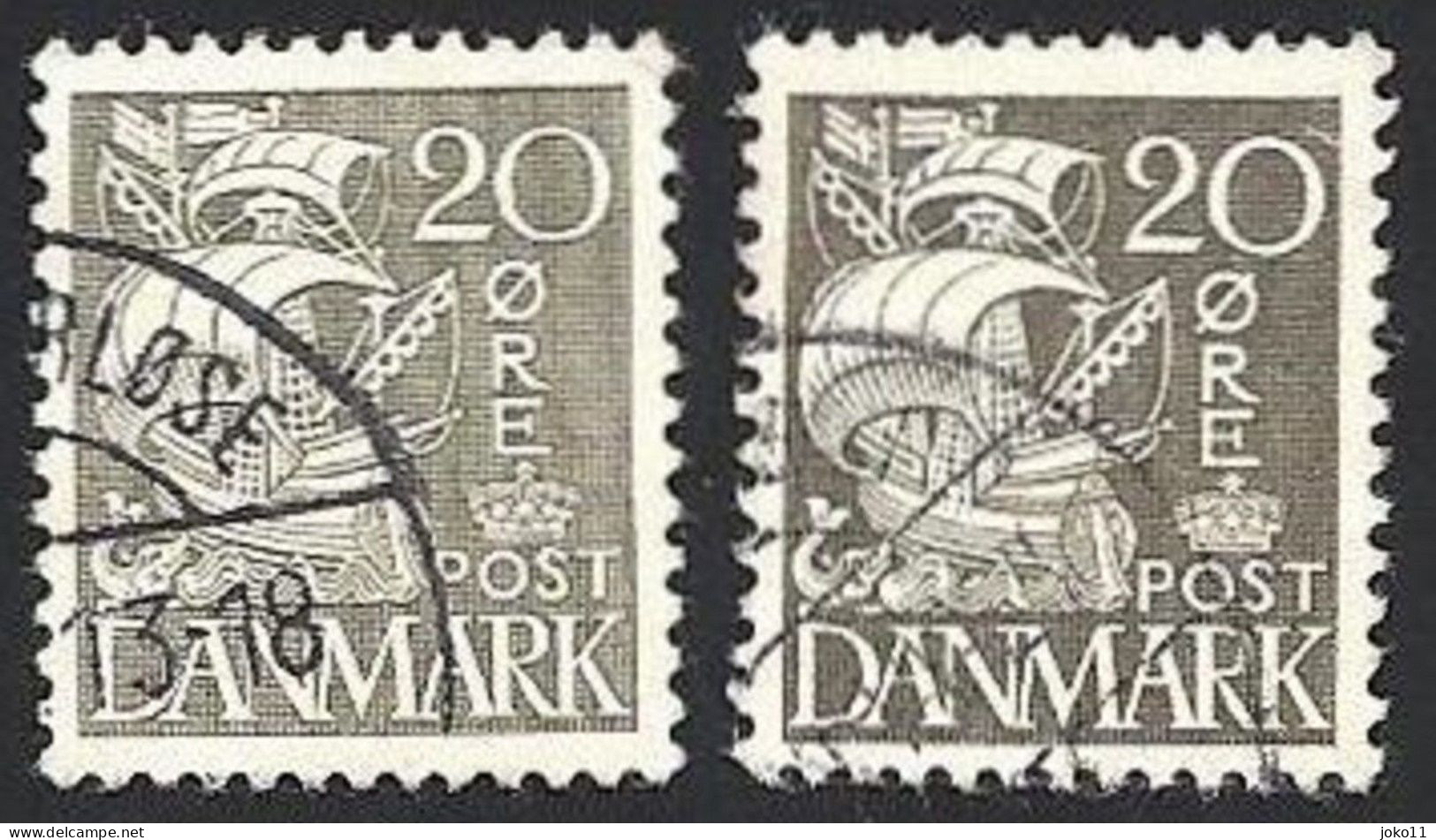 Dänemark 1933, Mi.-Nr. 203, Type I + II, Gestempelt - Used Stamps