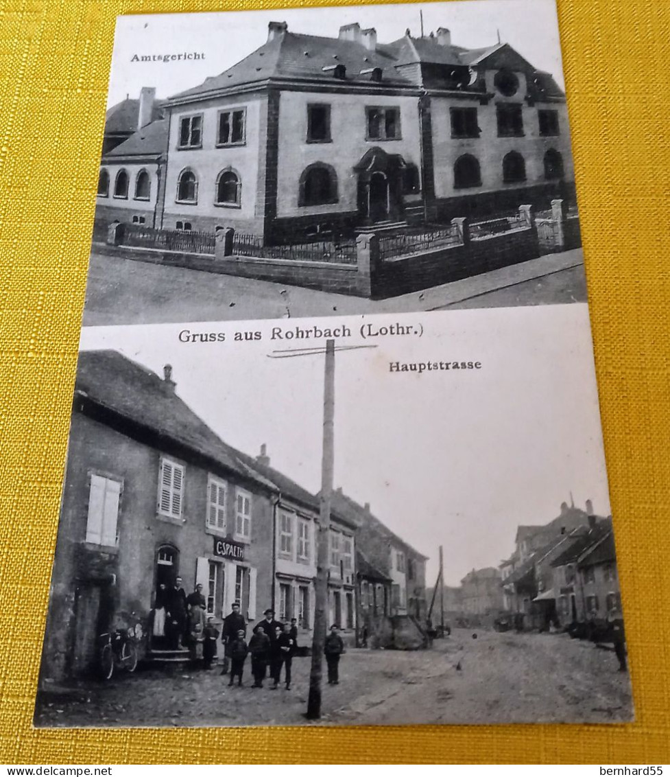 Gruss Aus Rohrbach (Lothr.) Mehrmotivkarte Schwarz/weiß Postalisch Gelaufen 1907 - Altri & Non Classificati