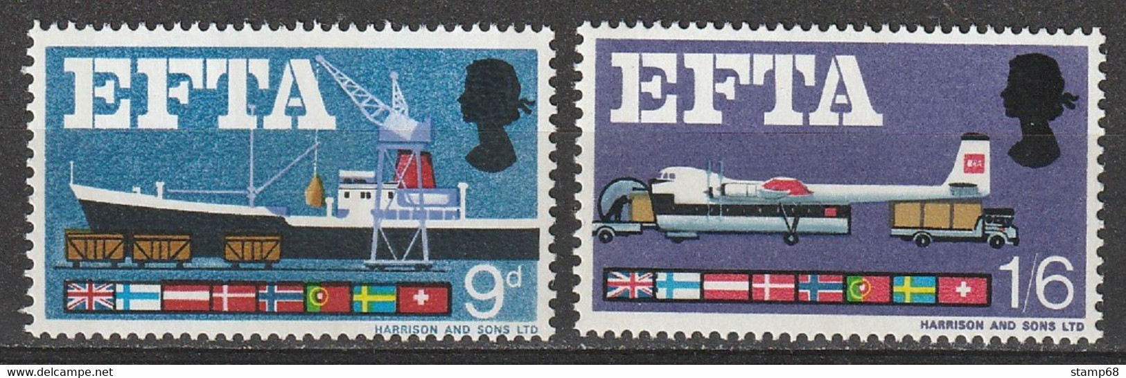 Egeland United Kingdom Mi 444-45x EFTA 1967 MNH Postfris - Neufs