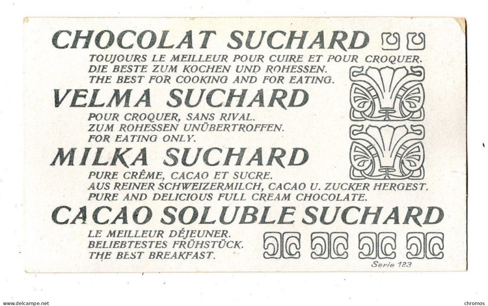 Chromo Chocolat Suchard, S 123 / 1, Assez Rare Serie: Phénomènes Météorologiques - Suchard