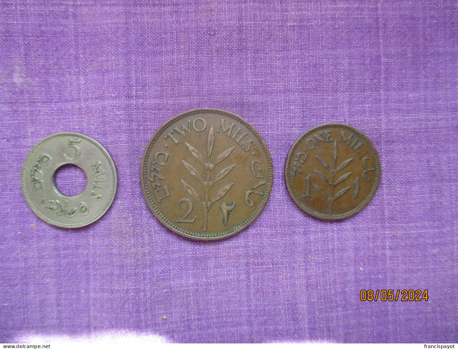 Palestine: 1, 2 & 5 Mils1927 - Other & Unclassified