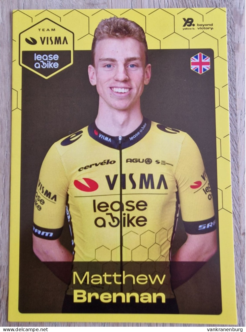 Card Matthew Brennan - Team Visma-Lease A Bike Development - 2024 - Cycling - Cyclisme - Ciclismo - Wielrennen - Cyclisme