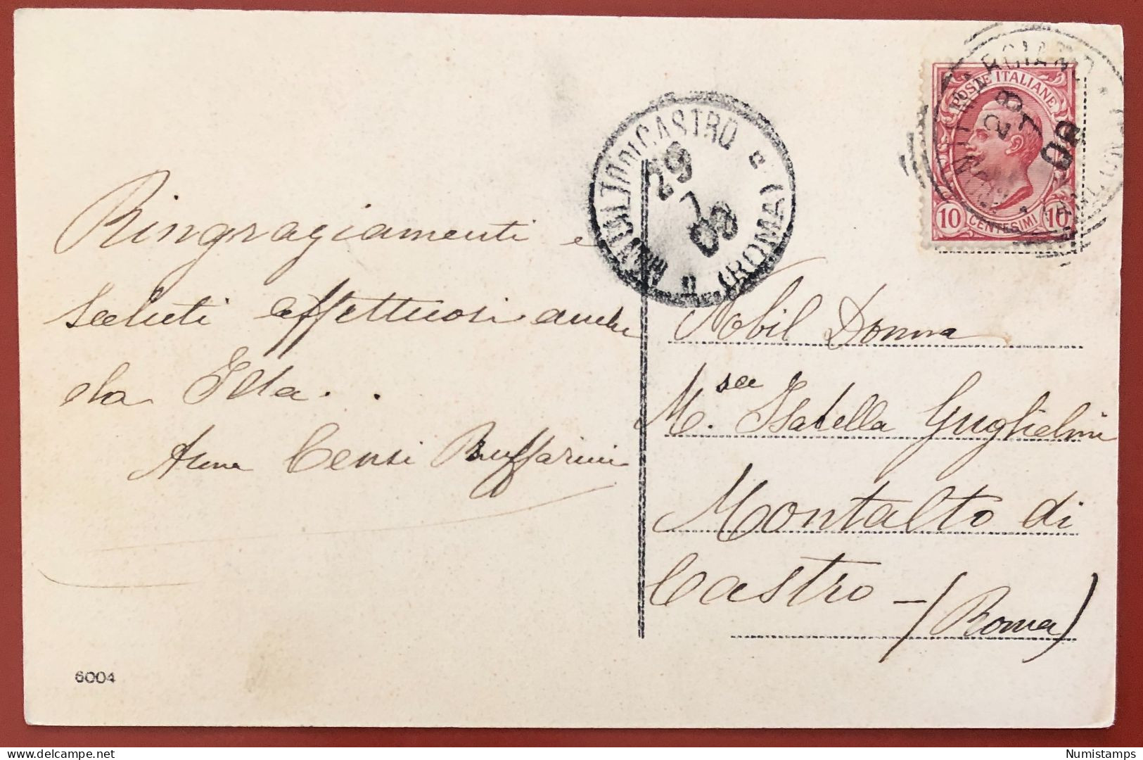 1908 - Cartolina Destinata A Montalto Di Castro (c831) - Viterbo