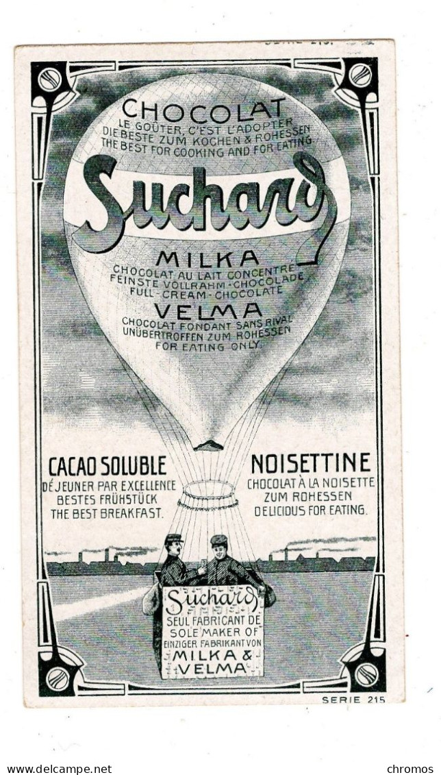 Chromo Chocolat Suchard, S 215 / 6, Ballon, Aviatique - Suchard