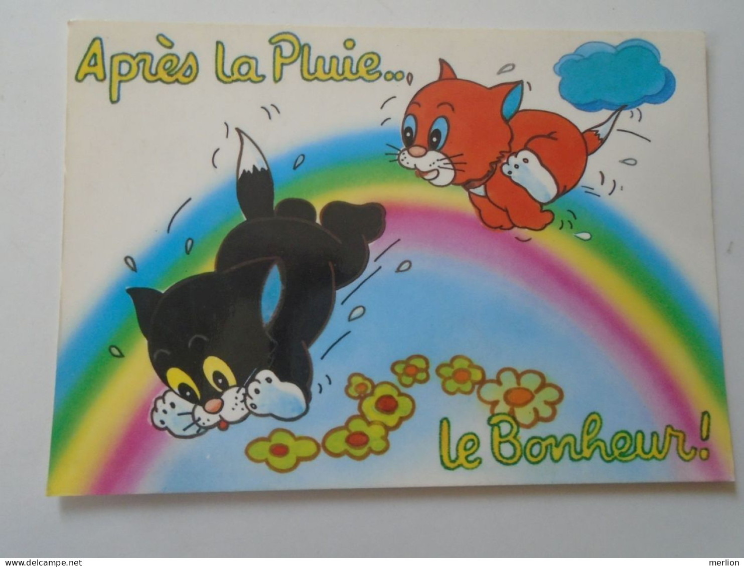 D203184  CPM  Cat Chat Kitty Kitten Katze - Aprés La Pluie.. Le Bonheur!  Collection Smolly The Cat  - John Davenport - Chats