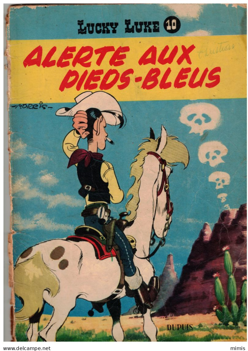 LUCKY LUKE       Alerte Aux Pieds-bleus     N° 10    E.O. 1958      20% De La Cote - Lucky Luke