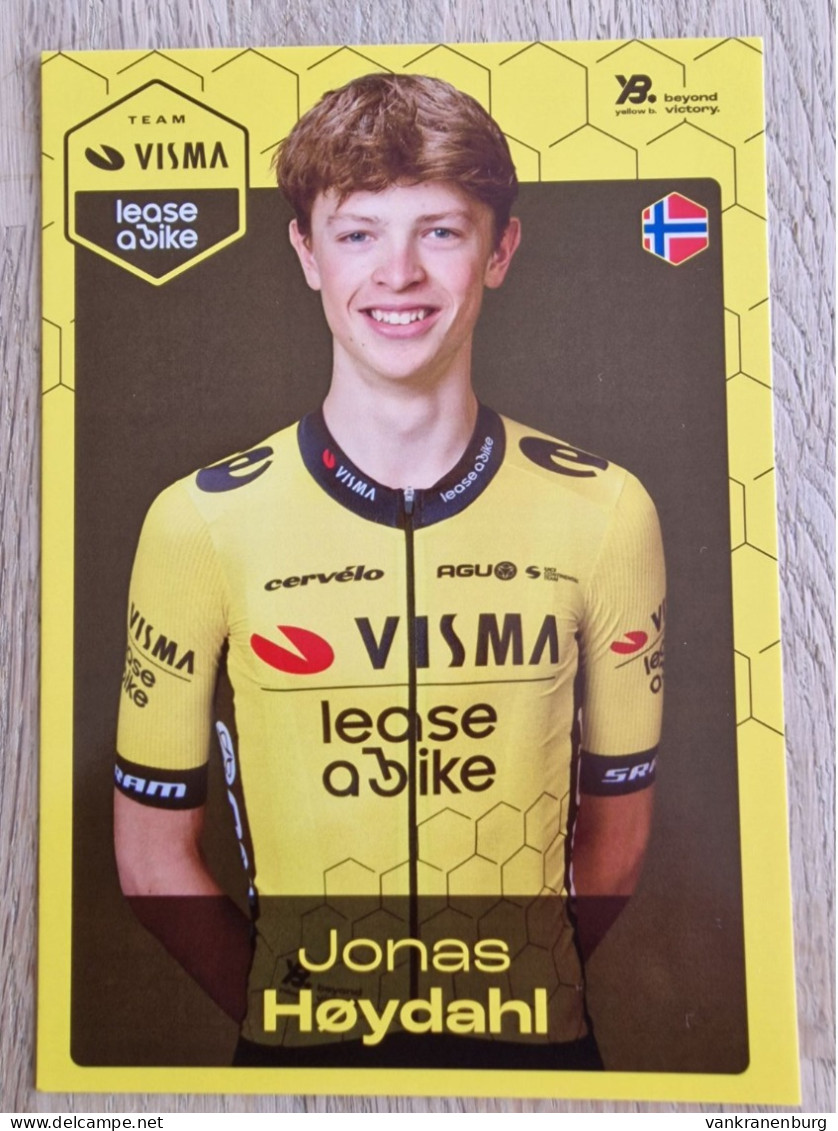 Card Jonas Hoydahl - Team Visma-Lease A Bike Development - 2024 - Cycling - Cyclisme - Ciclismo - Wielrennen - Cyclisme