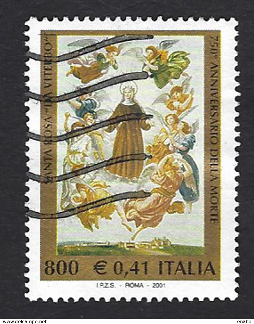 Italia 2001; Santa Rosa, Anniversario Morte, Usato. - 2001-10: Oblitérés