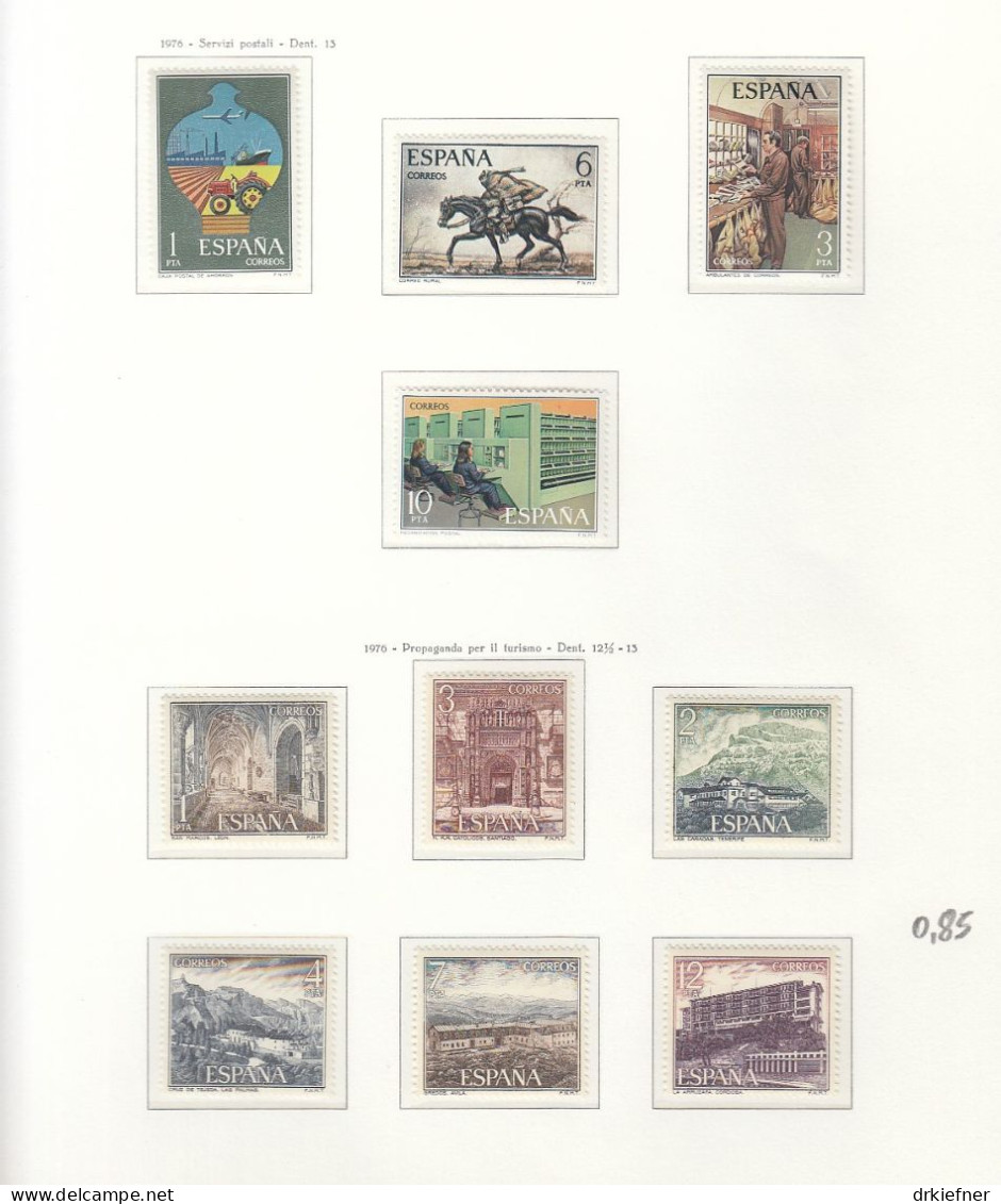 SPANIEN  Jahrgang 1976, Postfrisch **, 2205-2273 - Années Complètes
