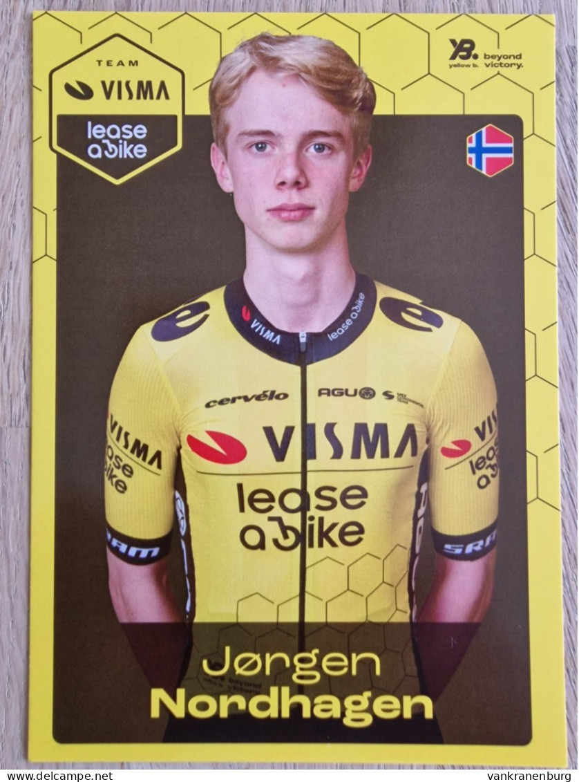 Card Jorgen Nordhagen - Team Visma-Lease A Bike Development - 2024 - Cycling - Cyclisme - Ciclismo - Wielrennen - Cycling